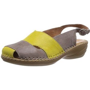 Hans Herrmann Collection HHC Gesloten sandalen voor dames met sleehak, geel beige, 41 EU