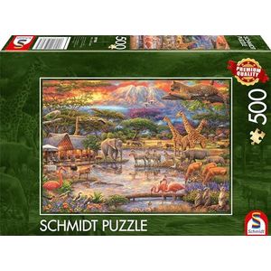 Schmidt Spiele 59708 Paradies am Kilimanjaro, puzzel met 500 stukjes, kleurrijk