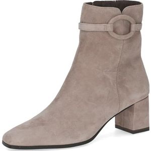 CAPRICE - TRACY - Enkellaarsjes - Taupe - Blokhak - Leer