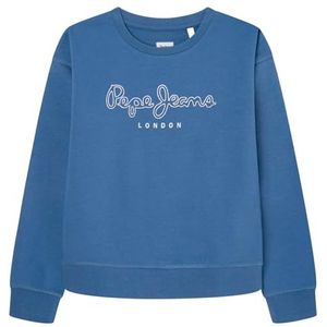 Pepe Jeans Roze sweatshirt voor meisjes, Blauw (Sea Blue), 6 Jaren