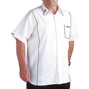 Unicorn Teknik Dart Shirt voor heren - Wit/Zwart, 3XL