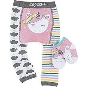 Zoocchini zo-12504 – 6-12 m Set legging en sokken antislip, eenhoorn, 6-12 maanden