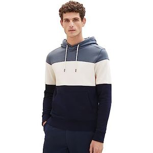 TOM TAILOR Herenhoodie met cutline-look, 32506-Dusty Dark Teal, XXL