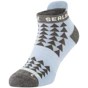 SEALSKINZ Wissington Merino enkelbandje hardloopsok, Blauw, Small