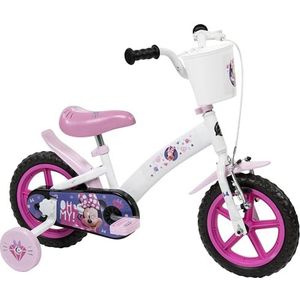 Minnie 12"" Kinderfiets voor 3-5 jaar, wit