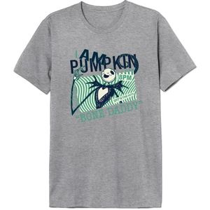 Disney I Am Pumpkin Bone Daddy MEJACKDTS016 T-shirt voor heren, grijs melange, maat XXL, Grijs Melange, XXL