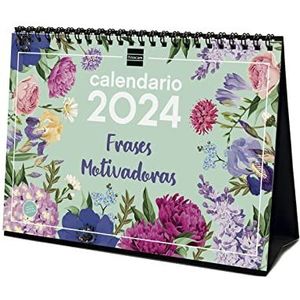 Finocam - Kalender 2024 tafelfoto's om te schrijven januari 2024 - december 2024 (12 maanden) Spaanse zinnen