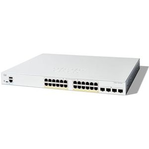 Cisco Katalysator 1200-24FP-4X Smart Switch, 24 haven GE, volledige PoE, 4x10GE SFP+, Beperkte levenslange bescherming (C1200-24FP-4X)