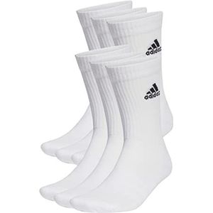 adidas Cushioned Sportswear 6 Pairs Standaard Sokken, White/Black, M