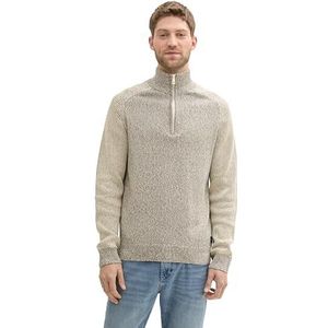 TOM TAILOR heren trui, 36164 - zand taupe navy multicolor, S
