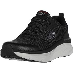 Skechers D'lux Walker Pensive Sneaker voor heren, Zwart/Wit, 39 EU
