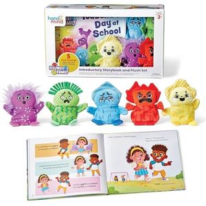 Learning Resources Meet the Feelings Family Boekenset, speelgoed voor 3-jarige jongens en meisjes, boeken voor 3-jarige kinderen, bevat 5 zachte speeltjes zachte speeltjes die emoties uitbeelden