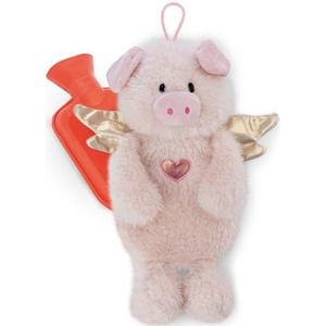 61937 Beschermengelvarken La La Piggie, 300 ml, 35 cm, roze, behaaglijk warmtedier vanaf 10 maanden, pluchen dier warmwaterkruik voor kinderen en volwassenen