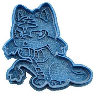 Cuticuter Pokémon Litten uitsteekvorm, blauw, 8 x 7 x 1,5 cm