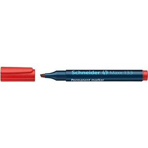 SCHNEIDER Maxx 133 Permanentmarker voor schrijfgerei, navulbaar, 1+4 mm, rood