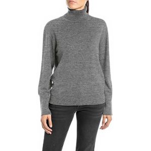 Replay Dames coltrui relaxed fit wol, M08 Iron Melange, M