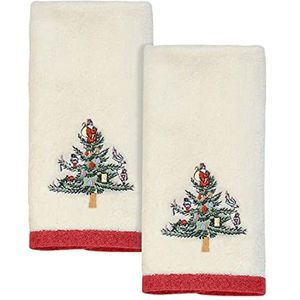 Avanti Linens Spode Christmas Tree Collection, 2 stuks vingertop handdoekenset, veelkleurig