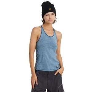 G-Star RAW Gathered Indigo Slim Tank Top wmn, blauw (Sun Faded Indigo D24652-d604-b503), XXS