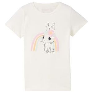 TOM TAILOR T-shirt voor meisjes, 12906 - Wool White, 128/134 cm