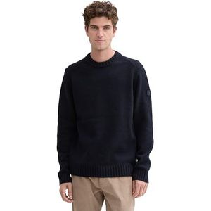TOM TAILOR - Trui - Navy - Knitwear - Lange Mouw
