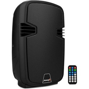 Audibax Arkansas 10 Professionele bluetooth-luidspreker met 25,4 cm (10 inch), vermogen 200 W, versterkte luidspreker, USB/SD-aansluiting, inclusief afstandsbediening, bluetooth-luidspreker