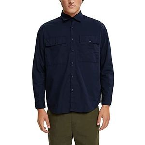 edc by ESPRIT Shirts Woven oversized Fit, 400/marineblauw, L