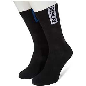 Replay Terry Leg sokken zwart/zwart 39/42