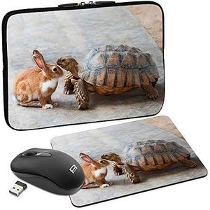 Pedea Design Tablet PC hoes 17,3 inch + Maus und Mauspad rabbit and turtle