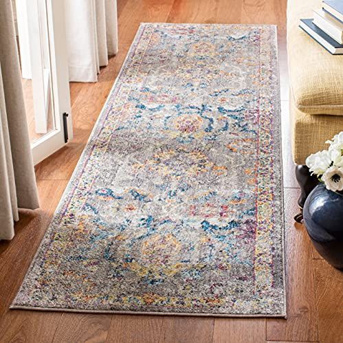 Safavieh - Bristol - Tapijtloper - Grijs - 244 cm x 69 cm