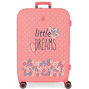 Enso Little Dreams kinderbagage ABS, stijf, geïntegreerde TSA-sluiting, verschillende maten, Roze, Eén maat, Middelgrote koffer