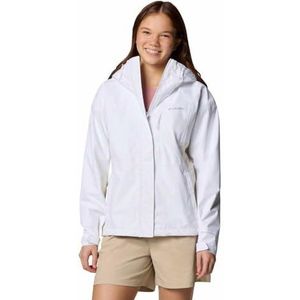 Columbia Women's Hikebound 2 Jacket, Waterproof Rain Jacket, White/Chalk, M