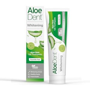 Aloe Dent - Whitening - Tandpasta - 100 ml - Fluoridevrij - Natuurlijke Werking - Veganistisch - Dierproefvrij