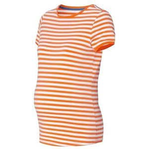 T-shirt met korte mouwen gestreept, Oranje - 811, XL