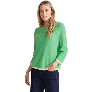 Street One Dames Half Cardigan Sweater, Light Spring Green Mel., 42