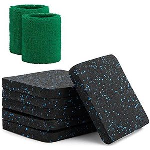 Katai - 6 Pack loopbandpads voor hardhouten vloeren en tapijtbescherming - Oefenapparatuur Mat gemaakt van hoge dichtheid, anti-slip rubber perfect voor thuissportscholen - Compleet met