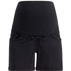 Queen Mum Dames Shorts Jersey Kansas Zwangerschapsshorts, zwart (Black P090), XS