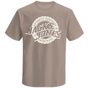 T-shirt met korte mouwen met logo JACK & JONES. Katoen materiaal. Maten XXL. Kastanje kleur