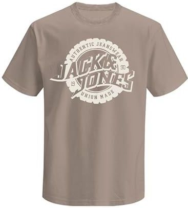 T-shirt met korte mouwen met logo JACK & JONES. Katoen materiaal. Maten XXL. Kastanje kleur