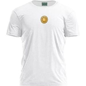 Bona Basics, Digitaal bedrukt basic T-shirt voor heren,% 100 katoen, wit, casual, herenbovenstuk, maat: S, wit, S
