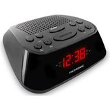 Metronic 477003 FM-wekkerradio met dubbel alarm, zwart