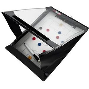 POWERSHOT Tactisch bord voetbal – waterdicht – magnetisch – 24 x 35 cm – met magneten, vilt en spons