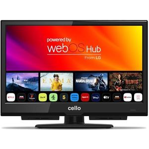 Cello C1624WS 16"" Smart TV WEBOS by LG Full HD LED TV Triple Tuner DVB-T/T2-C-S2 HDMI USB Bluetooth 230V ""Pitch Perfect Sound"" voor een unieke geluidservaring