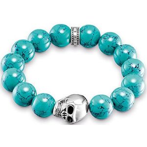 Thomas Sabo herenarmband Rebel at Heart 925 zilver turquoise 15 cm - A1575-878-17-L15