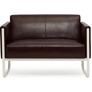 HJH OFFICE 713300 Loungesofa Aruba kunstleer 1-zits 2-zits. bruin