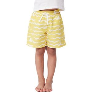 Petit Bateau Zwemshorts voor jongens, Geel/Wit, 12 Jaren