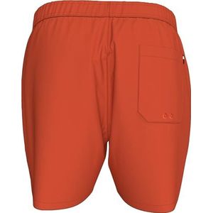 Tommy Hilfiger Zwemshort met trekkoord voor heren met logo, Oranje (Briljant Oranje), S