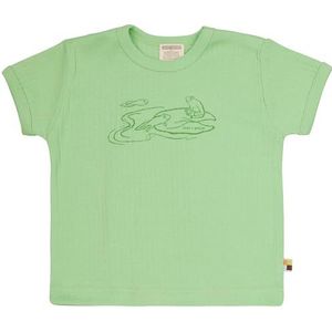 loud + proud Unisex kinderen Derby Rib met opdruk, van biologisch katoen, GOTS-gecertificeerd T-shirt, opaal, 62-68