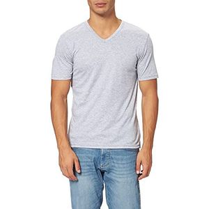 Falke Heren V-hals T-shirt, lichtgrijs, XL