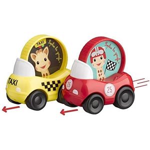 Sophie la Girafe - Set van 2 voertuigen, geel en rood