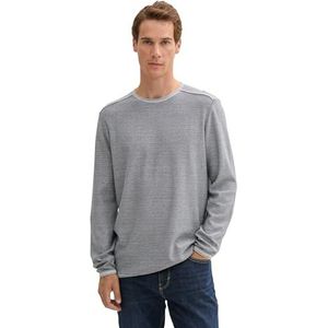 TOM TAILOR heren trui, 36955 - Navy Offwhite Finestripe, L